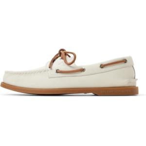 Sperry Men’s Authentic Original™ 2-Eye Boat Shoe, White Leather, 8