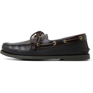 Sperry Men’s Authentic Original 2-Eye Boat Shoe(Black/Amaretto)