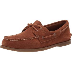 Sperry Men’s Authentic Original 2-Eye Boat Shoe(Dk Tan Suede)