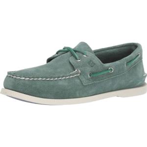 Sperry Men’s Authentic Original 2-Eye Boat Shoe(Green Suede)