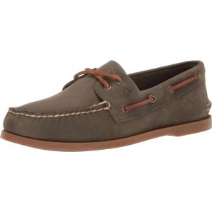 Sperry Men’s Authentic Original 2-Eye Boat Shoe(Olive Lthr)