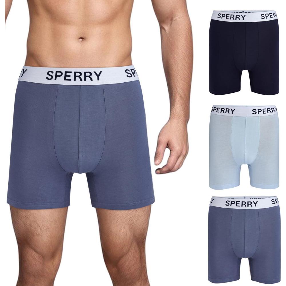 imageSperry 3Pack Mens Soft Modal Boxer Briefs  Luxuriously Soft Breathable amp Comfortable Stretch Micro Modal Underwear MenGray White Multi