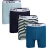 Sperry 4-Pack Everyday Men’s Performance Boxer Briefs – Quick-Dry, Breathable, Comfortable Polyester Boxer Briefs for Men(Dark Green Multi)