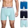 Sperry 3-Pack Mens Quick Dry Performance Mesh Boxer Briefs – Moisture Wicking, Cooling, Breathable Nylon Mens Athletic Boxers(Blue Multi)