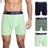 Sperry 3-Pack Mens Quick Dry Performance Mesh Boxer Briefs – Moisture Wicking, Cooling, Breathable Nylon Mens Athletic Boxers(Green Multi)