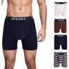 Sperry 4-Pack Mens Premium Cotton Stretch Boxer Briefs – Everyday Comfort Cotton Mens Boxer Briefs with Fly Pouch & 5” Inseam(Blue Multi)
