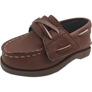 Sperry Unisex-Child Authentic OriginalBoat Shoe(Chocolate With Hook & Loop Closure)