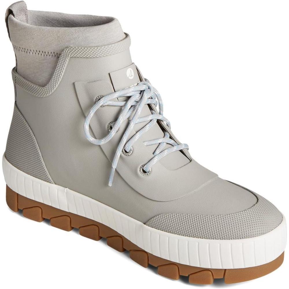 imageSperry Mens Torrent Lace Up Rain BootsGrey Rubber