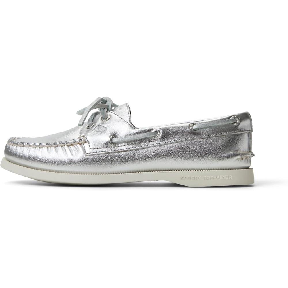 imageSperry Womens AO 2Eye Boat ShoeSilver