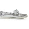Sperry Womens A/O 2-Eye Boat Shoe(Silver)
