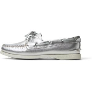 Sperry Womens A/O 2-Eye Boat Shoe(Silver)