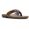 Sperry mens Baitfish ThongSandals(Smooth Brown)