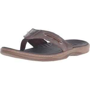 Sperry mens Baitfish ThongSandals(Brown Leather)