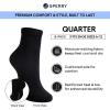 Sperry Men’s 8-Pack Comfort Cushion Quarter Socks – Soft Durable Moisture-Wicking Athletic Ankle Socks for Men Shoe Size 6-12(Black Heather)