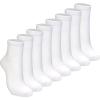Sperry Men’s 8-Pack Comfort Cushion Quarter Socks – Soft Durable Moisture-Wicking Athletic Ankle Socks for Men Shoe Size 6-12(White)