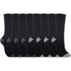 Sperry Men’s 8-Pack Cushion Comfort Crew Socks – Moisture-Wicking Athletic Socks –White Crew Socks for Everyday or Sports Use(Black Heather)