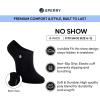 Sperry Men’s Cushioned No Show Socks 8-Pack – Moisture-Wicking, Non-Slip Fit, Low Cut Ankle Socks for Everyday Wear(Navy Multi)
