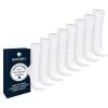 Sperry Men’s 8-Pack Cushion Comfort Crew Socks – Moisture-Wicking Athletic Socks –White Crew Socks for Everyday or Sports Use(White)