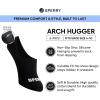 Sperry Women’s 6-Pack Arch Hugger Liner Socks – No Show, Non-Slip, Cushioned, Invisible Socks for Women Sneaker, Low Cut(Black)