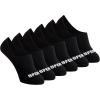 Sperry Women’s 6-Pack Arch Hugger Liner Socks – No Show, Non-Slip, Cushioned, Invisible Socks for Women Sneaker, Low Cut(Black)