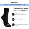Sperry Women’s 6-Pack Mini Crew Socks – Soft & Breathable Short Crew Socks, High Quarter Socks for All-Day Comfort(Black)