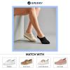 Sperry Women’s 6-Pack No Show Socks – Low Cut Cushioned Invisible Liner Socks for Flats, Loafers, Sneakers(Black Multi)