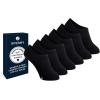Sperry Women’s 6-Pack Super No Show Socks – Moisture-Wicking, Lightweight, No Slip Invisible Low Cut Liner Socks for Sneakers(Black)