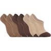 Sperry Women’s 6-Pack Super No Show Socks – Moisture-Wicking, Lightweight, No Slip Invisible Low Cut Liner Socks for Sneakers(Brown Multi)