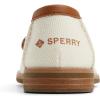 Sperry Women’s Seaport Penny PlushWave Saffiano / Metallic Leather Penny Loafer(Ecru)