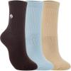 Sperry Unisex Super Soft Cushioned Mid Crew Socks, 3-Pack – Plush Comfort, Warm Winter Half Crew Fit(Dark Brown Combo)