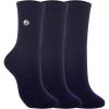 Sperry Unisex Super Soft Cushioned Mid Crew Socks, 3-Pack – Plush Comfort, Warm Winter Half Crew Fit(Navy)