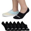 Sperry Women’s 6-Pack Arch Hugger Liner Socks – No Show, Non-Slip, Cushioned, Invisible Socks for Women Sneaker, Low Cut(Black)