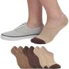 Sperry Women’s 6-Pack Super No Show Socks – Moisture-Wicking, Lightweight, No Slip Invisible Low Cut Liner Socks for Sneakers(Brown Multi)