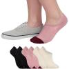 Sperry Women’s 6-Pack Super No Show Socks – Moisture-Wicking, Lightweight, No Slip Invisible Low Cut Liner Socks for Sneakers(Rose Pink Multi)