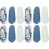 Sperry Womens Microfiber No Show Liner Socks – 3 Pair Pack – Lightweight Casual Micro Liners(Blue (12 Pairs))