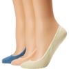 Sperry Womens Microfiber No Show Liner Socks – 3 Pair Pack – Lightweight Casual Micro Liners(Blue Assorted)