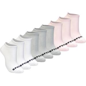 Sperry Women’s 9-Pack Low Cut Ankle Socks – Breathable, Moisture-Wicking, Cushioned, No-Show Fit for Everyday & Athletic Wear(Pink Multi)