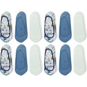 Sperry Womens Microfiber No Show Liner Socks – 3 Pair Pack – Lightweight Casual Micro Liners(Blue (12 Pairs))