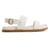 Sperry Women’s Capri Leather Two Strap Slingback Sandal, Cream, 5