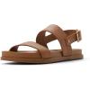 Sperry Women’s Capri Leather Two Strap Slingback Sandal, Brown, 5