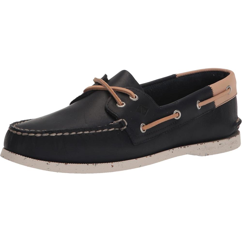imageSperry Authentic Original Float Cozy for Women  AntiSlip Breathable Water Shoes made from Fully EVA Materials Rubber Outsoles and Textured Footbeds and Faux Fur LiningReTan Navy