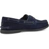 Sperry Authentic Original Float Cozy for Women – Anti-Slip Breathable Water Shoes made from Fully EVA Materials, Rubber Outsoles, and Textured Footbeds and Faux Fur Lining(Dark Blue)