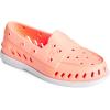 Sperry Authentic Original Float Cozy for Women – Anti-Slip Breathable Water Shoes made from Fully EVA Materials, Rubber Outsoles, and Textured Footbeds and Faux Fur Lining(Peach)