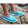 Sperry Authentic Original Float Cozy for Women – Anti-Slip Breathable Water Shoes made from Fully EVA Materials, Rubber Outsoles, and Textured Footbeds and Faux Fur Lining(Teal Speckle)