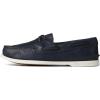 Sperry Authentic Original Float Cozy for Women – Anti-Slip Breathable Water Shoes made from Fully EVA Materials, Rubber Outsoles, and Textured Footbeds and Faux Fur Lining(Navy Pre-worn)
