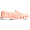 Sperry Authentic Original Float Cozy for Women – Anti-Slip Breathable Water Shoes made from Fully EVA Materials, Rubber Outsoles, and Textured Footbeds and Faux Fur Lining(Peach)