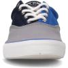 Sperry Authentic Original Float Cozy for Women – Anti-Slip Breathable Water Shoes made from Fully EVA Materials, Rubber Outsoles, and Textured Footbeds and Faux Fur Lining(Grey Navy)