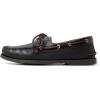 Sperry Authentic Original Float Cozy for Women – Anti-Slip Breathable Water Shoes made from Fully EVA Materials, Rubber Outsoles, and Textured Footbeds and Faux Fur Lining(Black/Amaretto)