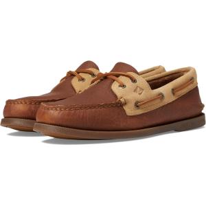 Sperry Authentic Original Float Cozy for Women – Anti-Slip Breathable Water Shoes made from Fully EVA Materials, Rubber Outsoles, and Textured Footbeds and Faux Fur Lining(Tan Suede)