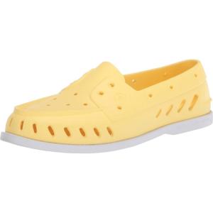 Sperry Authentic Original Float Cozy for Women – Anti-Slip Breathable Water Shoes made from Fully EVA Materials, Rubber Outsoles, and Textured Footbeds and Faux Fur Lining(Yellow)